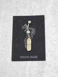 Venom Snake kolczyk do pępka złoty vintage VS57