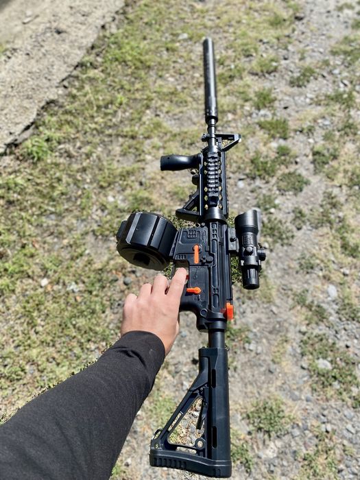 Топовий Автомат Гель Бластер M416 2 ОБОЙМИ Орбізи Орбизы/ 85см