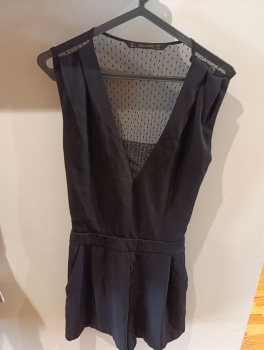 Macacão curto preto Zara