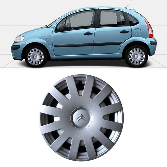 Pack 4 Tampões Comercial Citroen Berlingo / C3 - 15" - Novos