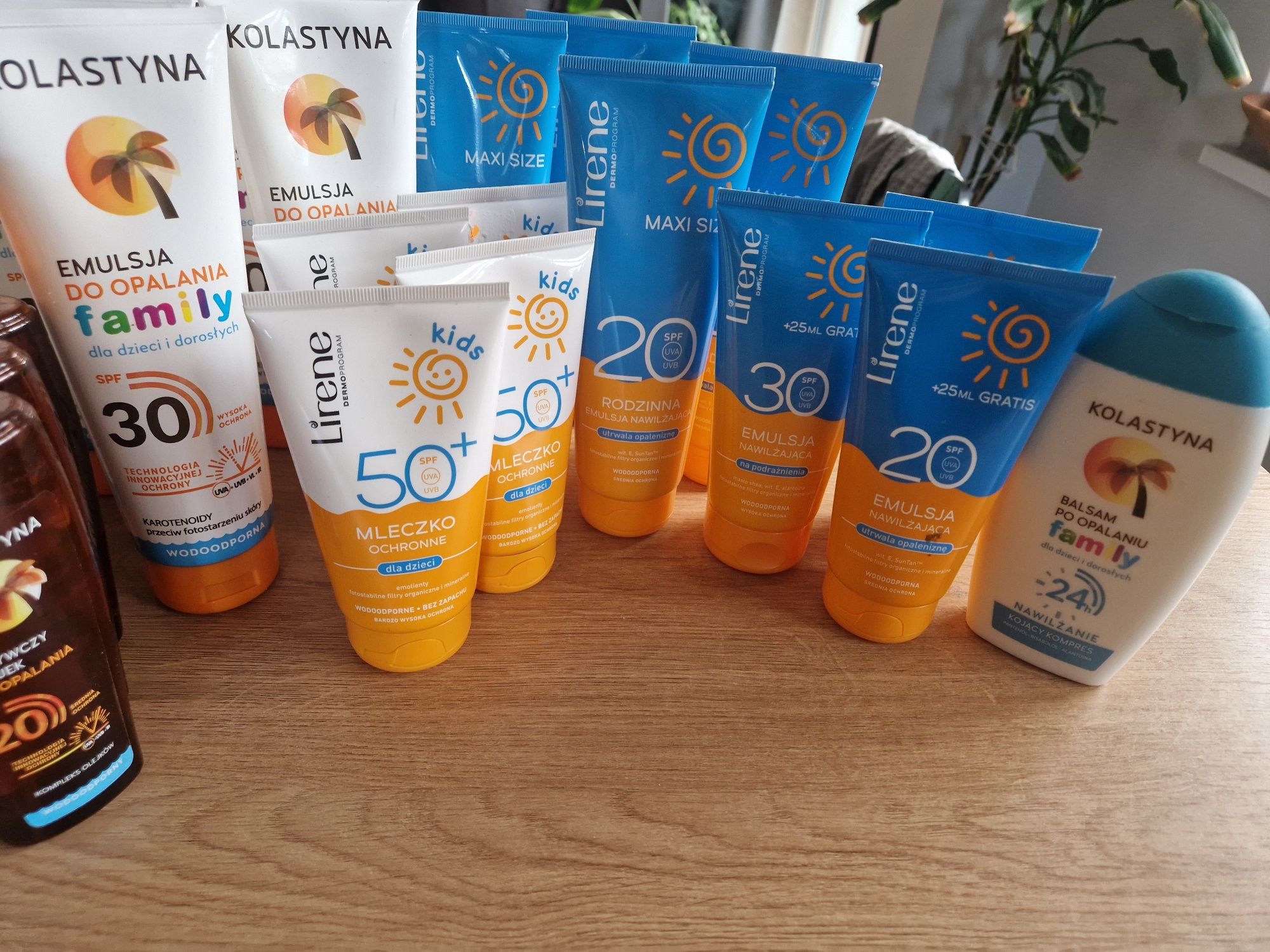 Krem olejek do opalania Kolastyna Lirene soraya spf50 spf20 spf30 kids