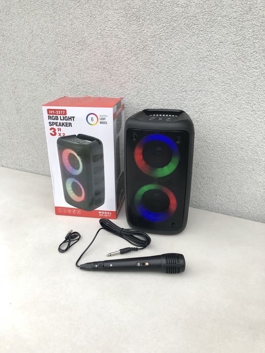 колонка портативная сабвуфер колонка блютуз з мікрофоном