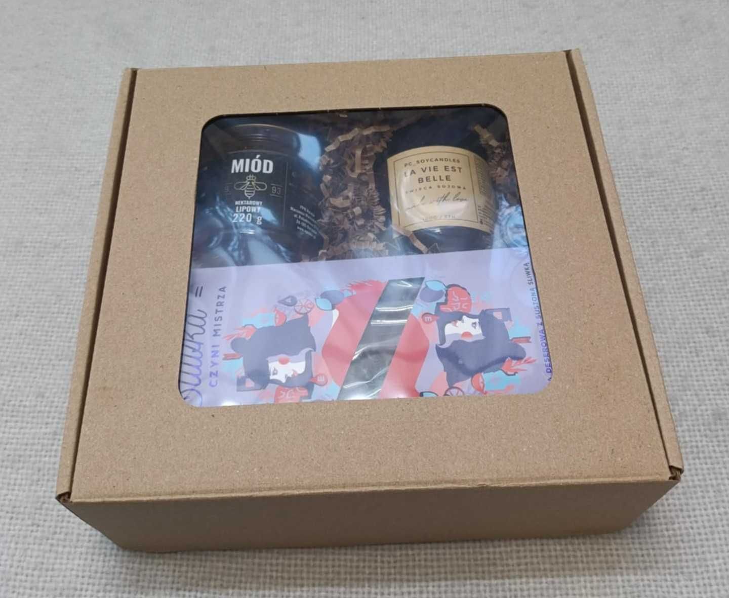 Zestaw Prezentowy Świeca Sojowa 120+Miód L.220g +CŚ