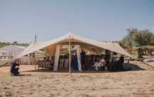 Tenda stretch (stretch tent/tenda beduina) 150m2 usado uma única vez