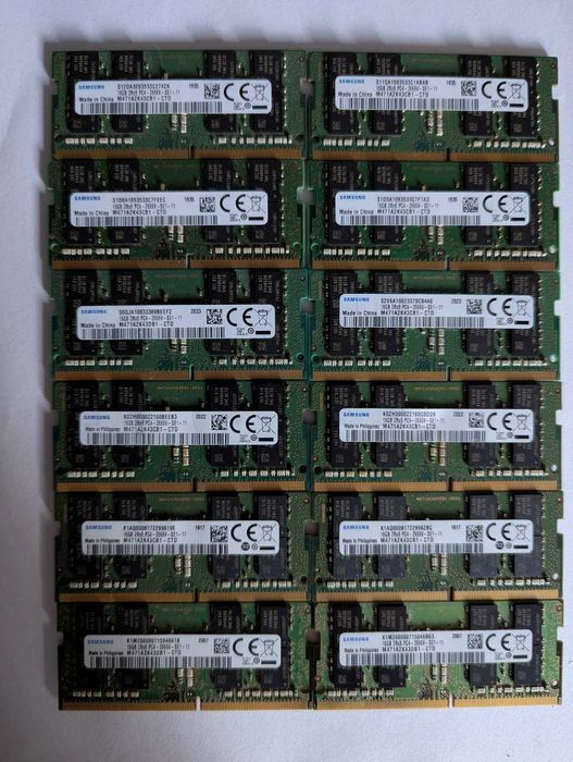 Модули памяти Samsung 16 GB (2133, 2400, 2666, 3200 MHz)