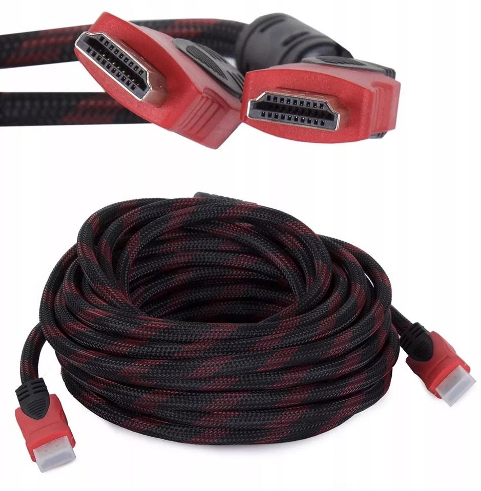 Kabel 2 X Hdmi Full Hd 3D 2K 4K Miedź 48 Bit 10 Metrów