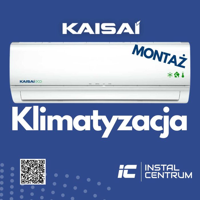 Klimatyzacja KAISAI ECO 3,5 kW do 40 m2 z MONTAŻEM, Cała POLSKA
