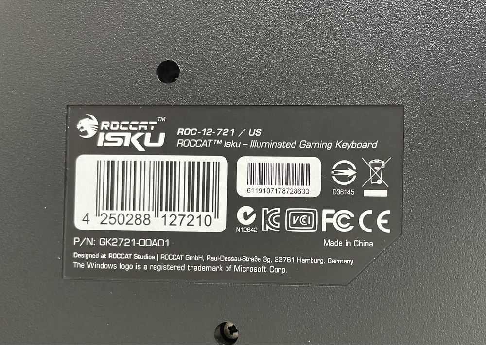 Roccat ROC-12-721 klawiatura przewodowa USB