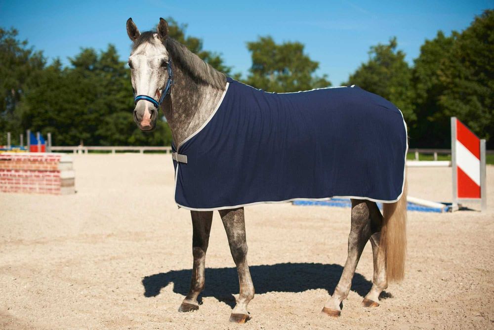 Derka polarowa dla konia RugBe Economic, granatowy, Covalliero
