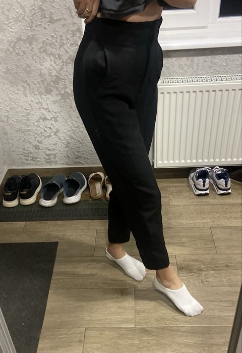 Блюки zara  з високою посадкою 36р