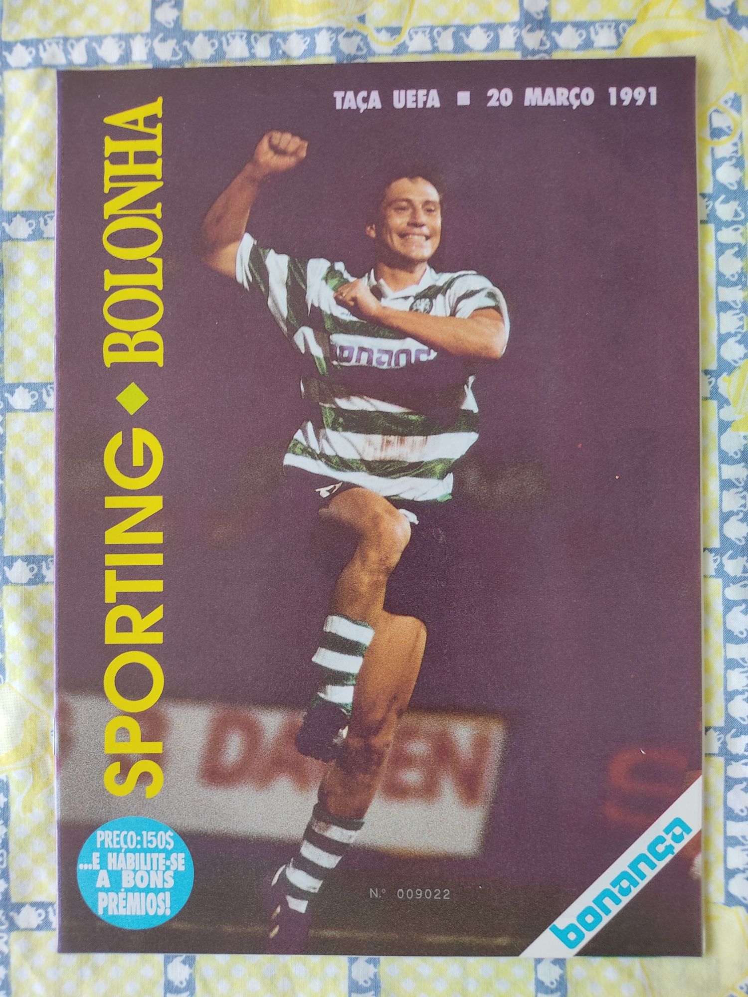 Programa oficial Sporting Bolonha UEFA 1990/91