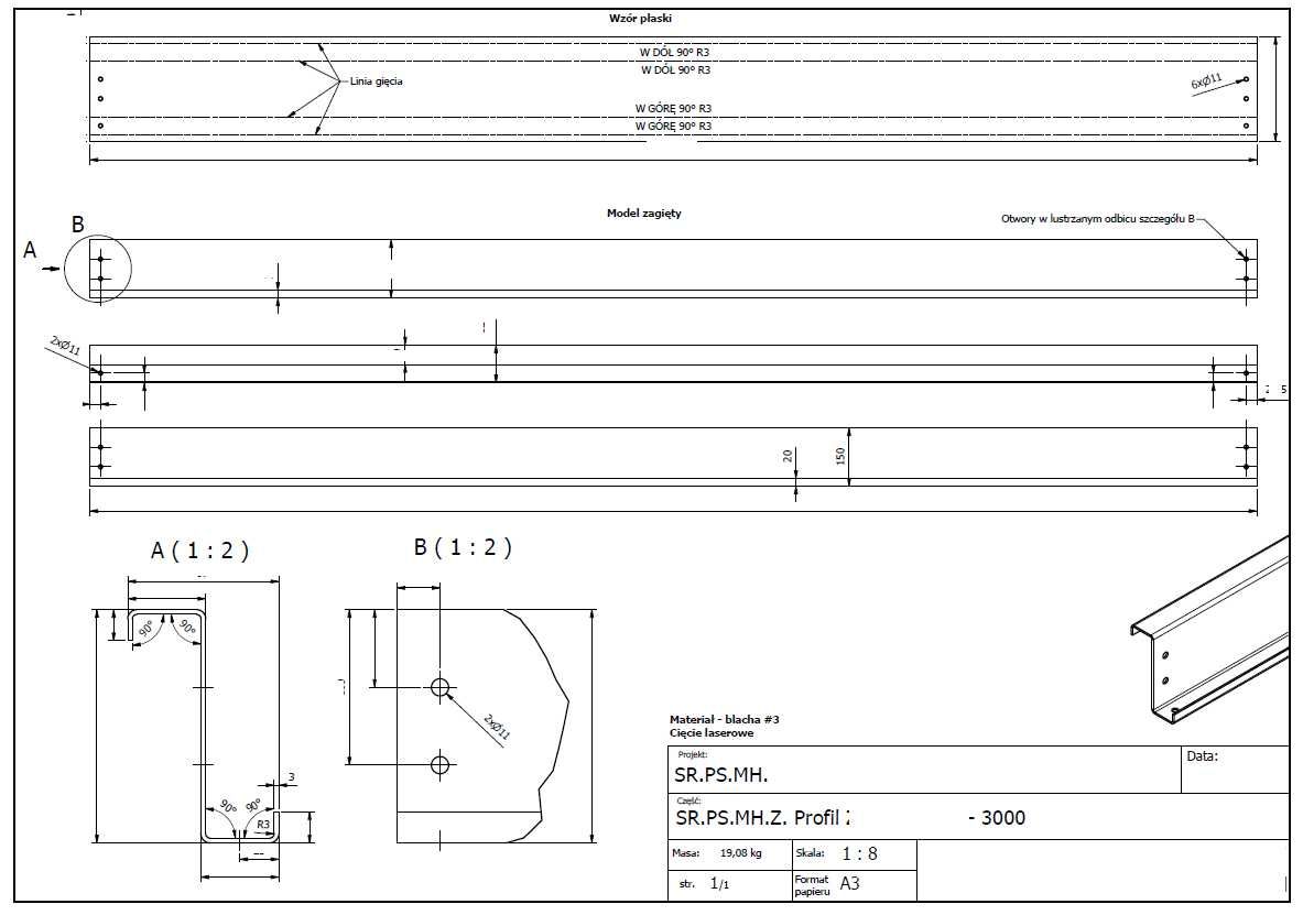Projekt garaż, hala, magazyn szybka produkcja - montaż 6x9x3 ,  54m2