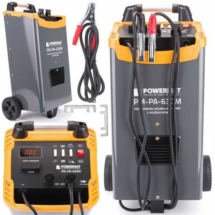 Prostownik Samochodowy z ROZRUCHEM AKUMULATOROWY 600A 12/24V MOCNY