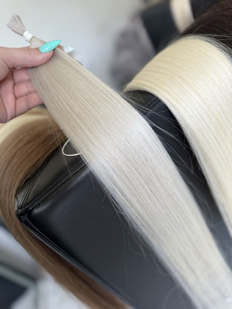 Блонд холодный 70см 30грам волосы наращивание славянка
