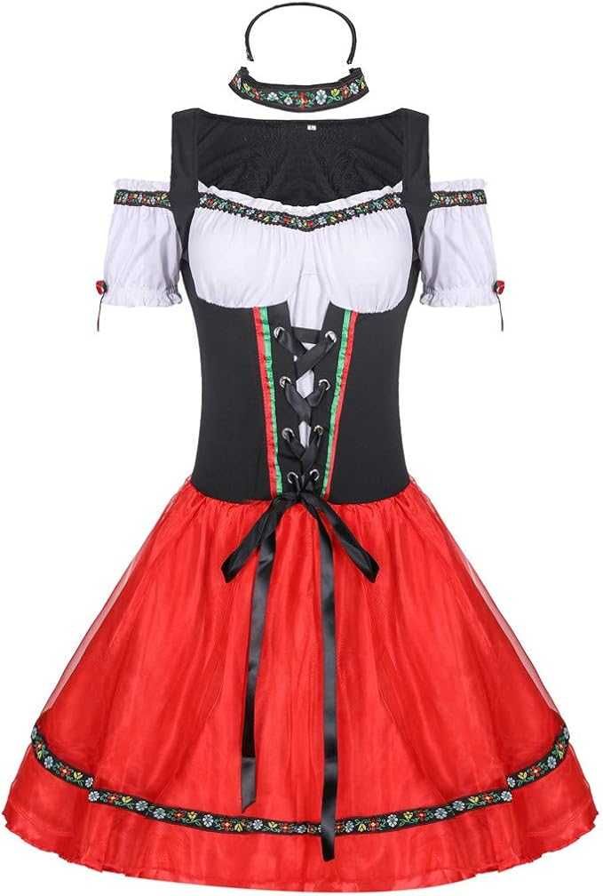 Elegancka sukienka Strój Bawarka Oktoberfest roz. L kostium K351