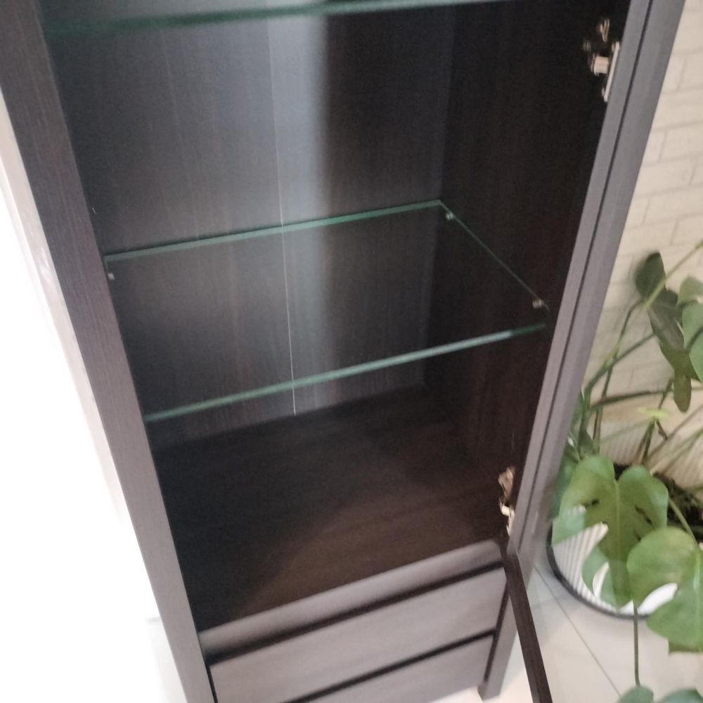 Witryna szklana kolor wenge