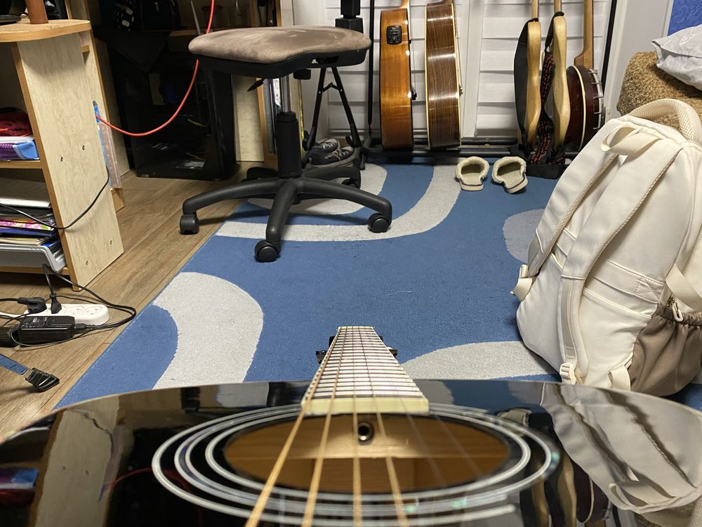 Акустическая гитара Ever play AP-400 BK Daddario EJ26 phosphor bronze