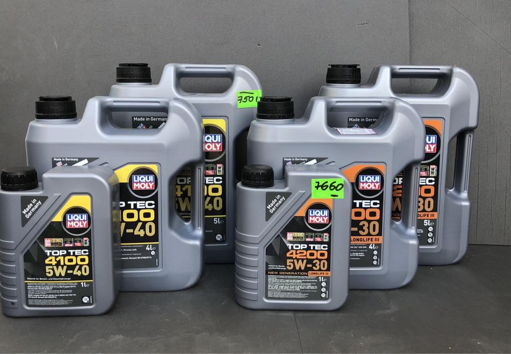 Масло 5w30 Liqui Moly 4200 5w30 5л -2075/Liqui Moly 4100 5W40 5л -1699