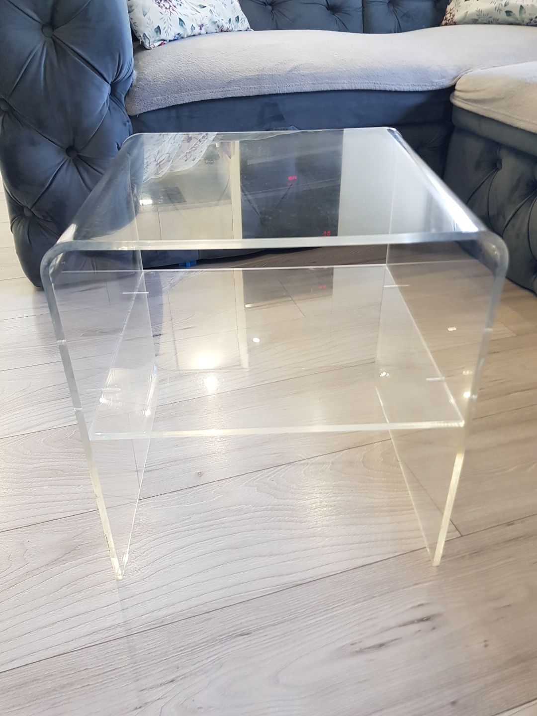 Stolik Plexi Plexiglass Vintage Niemcy Akrylowy lat 70/80 Akryl kawowy