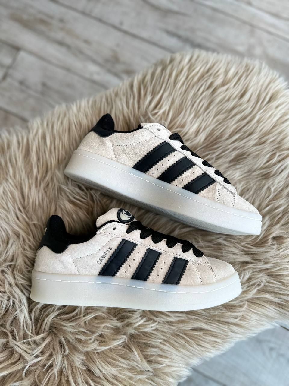 Женские Кроссовки Adidas Campus 00s Beige Black Взуття Обувь Кросівки