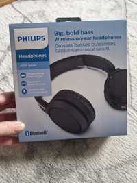 NOWE bezprzewodowe słuchawki nauszne PHILIPS Czarne 4000 series