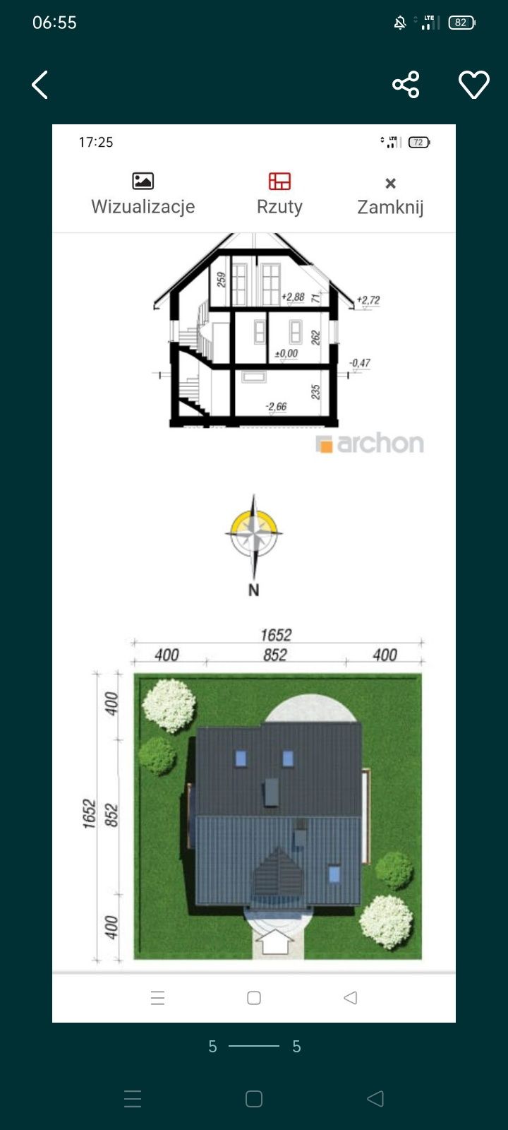 Projekt domu lustrzane odbicie