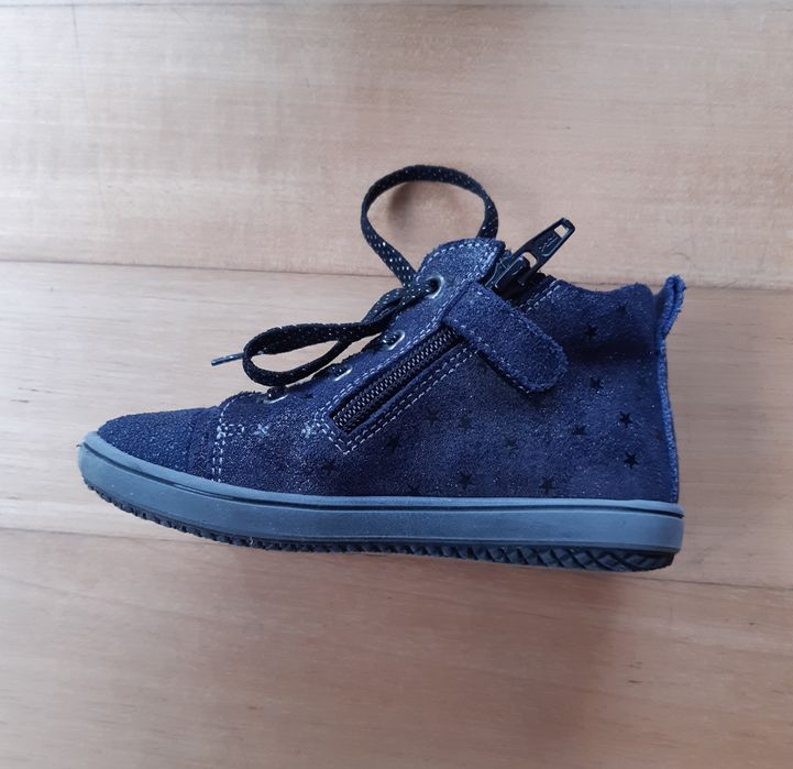 Bota menina azul em pele, tamanho 25