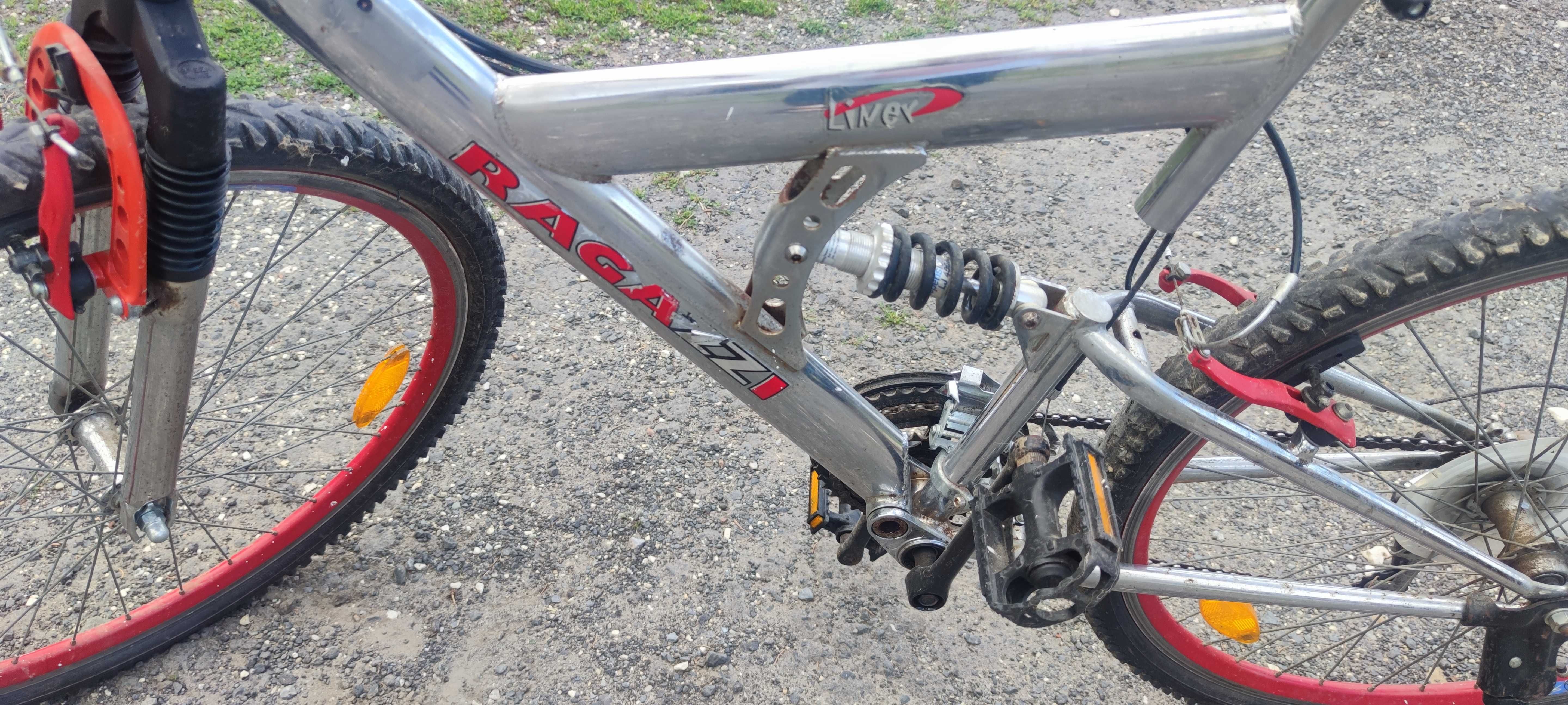 Rower Ragazzi srebrno czerwony 26 "