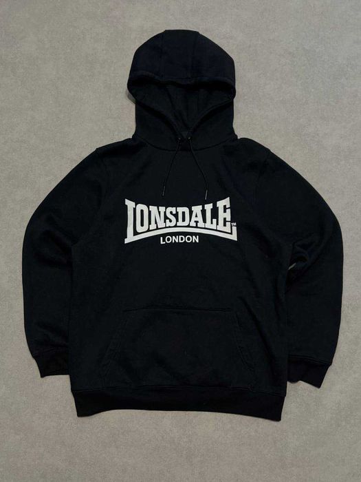 Худі Чоловіче Lonsdale London БІг Лого Чорне Вінтаж Розмір XL