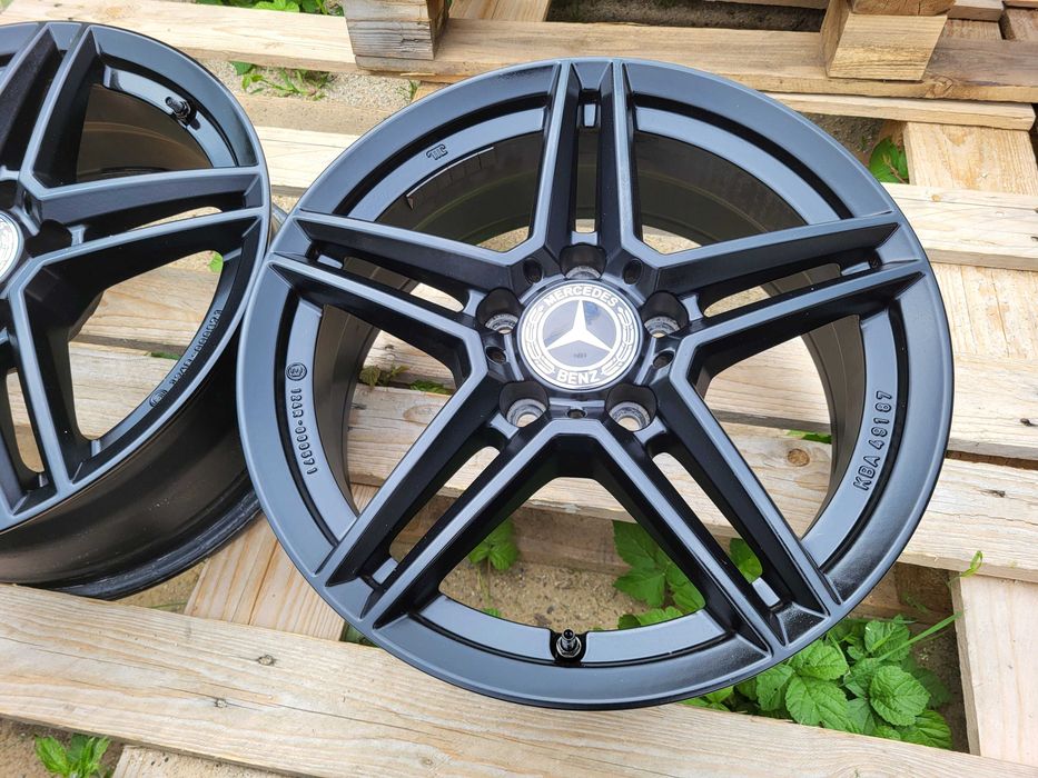 [1159] Felgi aluminiowe 16 Cali 5x112 ET38 Mercedes CZUJNIKI BLACK AMG