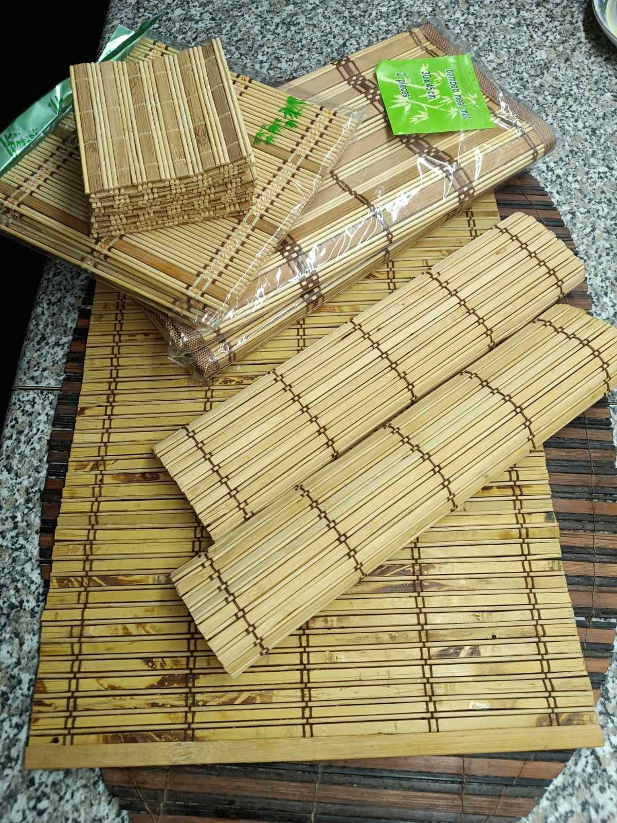 Коврик бамбук для сервировки стола суши ролы