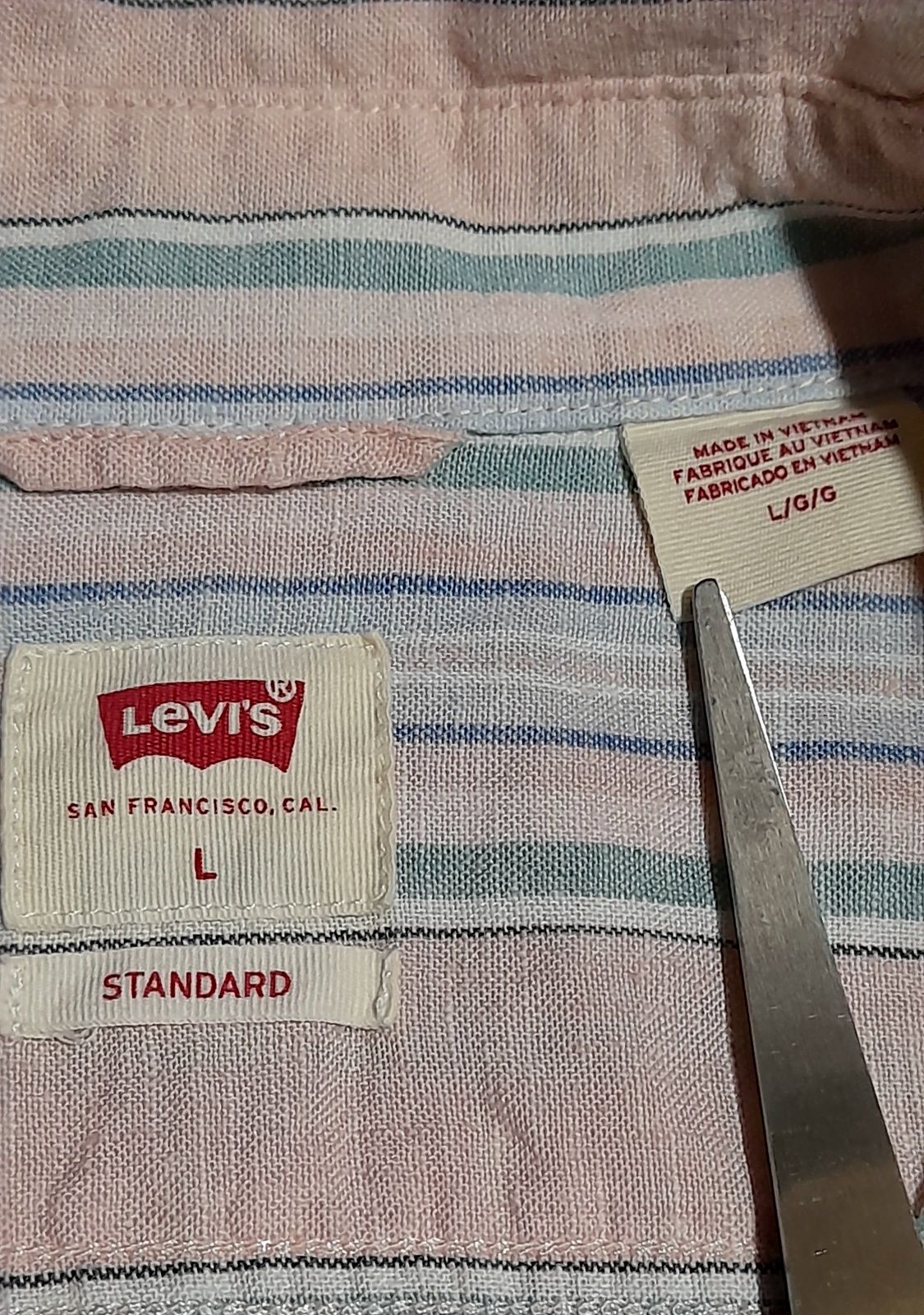 LEVI'S. Мужская льняная тенниска, лёгкая  шведка, летняя рубашка