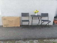 Meble ogrodowe na balkon taras krzesła + stół