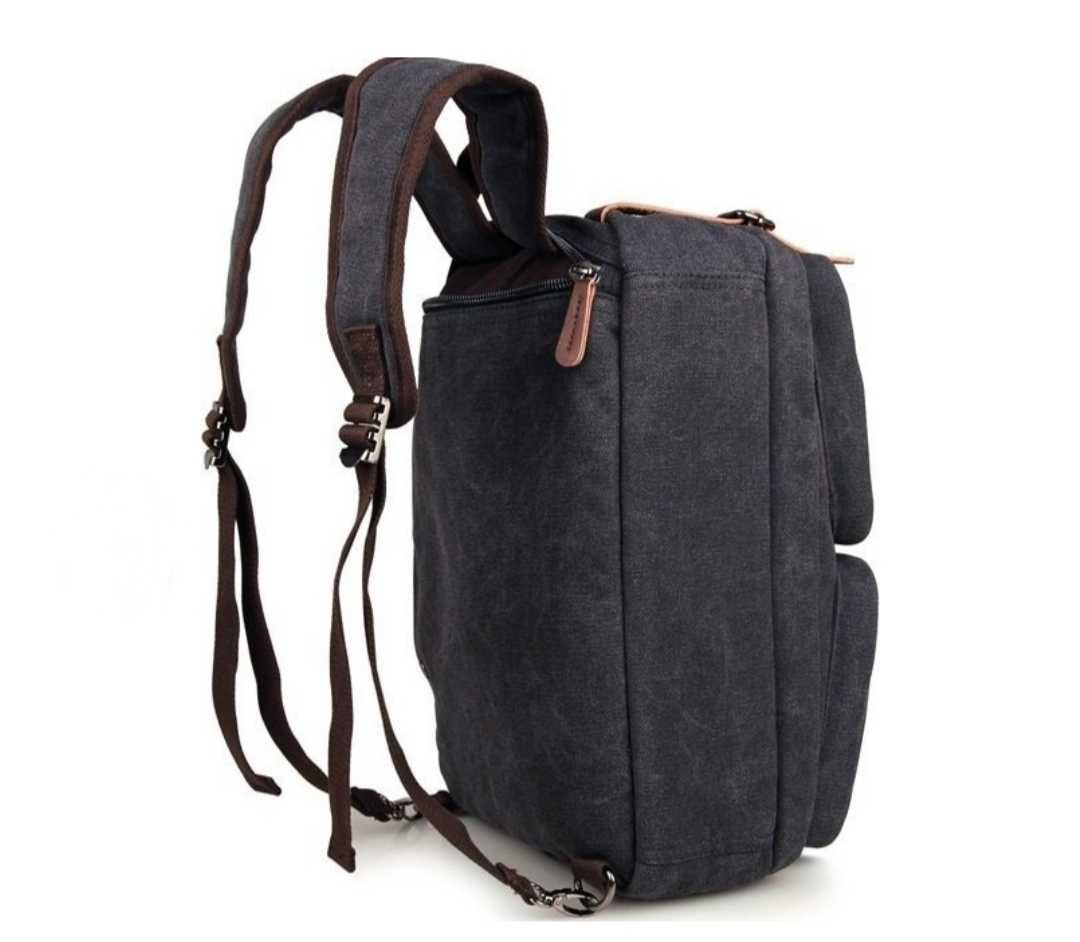 Универсальная текстильная сумка трансформер серого цвета VINTAGE 14480