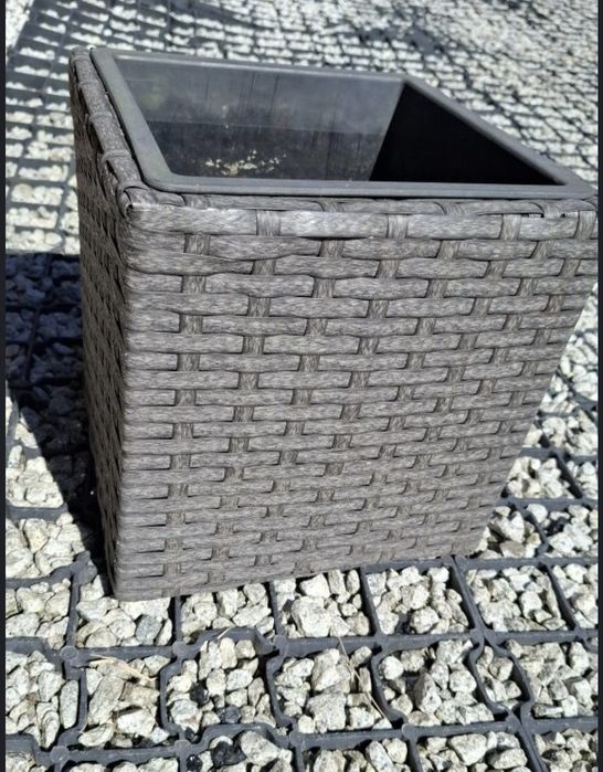 2 sztuki donice ala rattan