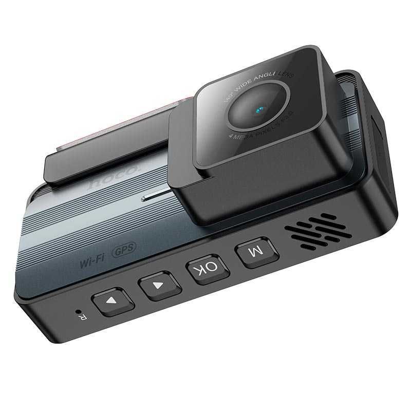 Видеорегистратор HOCO DV12 2K GPS задняя камера 25fps, 3.69", 2K, Wi