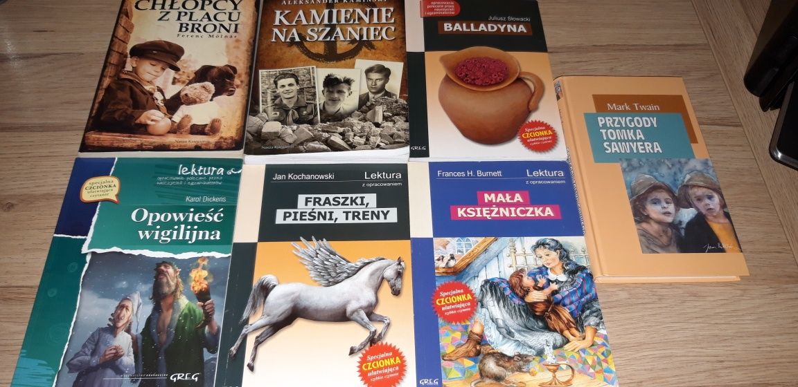 Książki lektury szkoła podstawowa (7 szt)