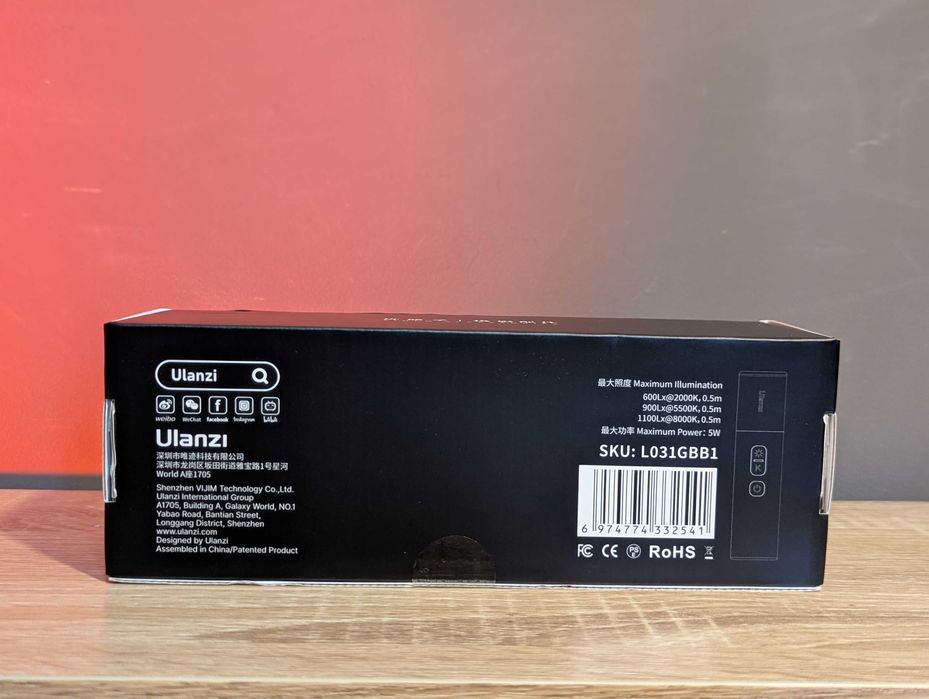 Ліхтар  для відео зйомки 2000-8000К Ulanzi LM07