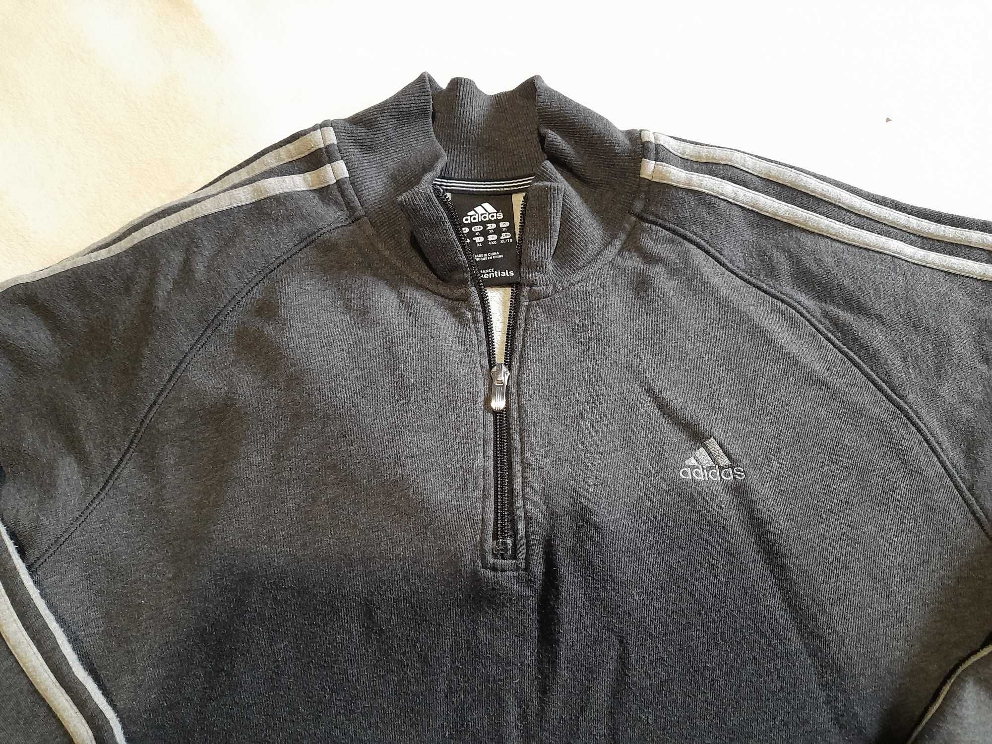 Adidas bluza meska bawełna r. XL/2xl kolor szary ciemny