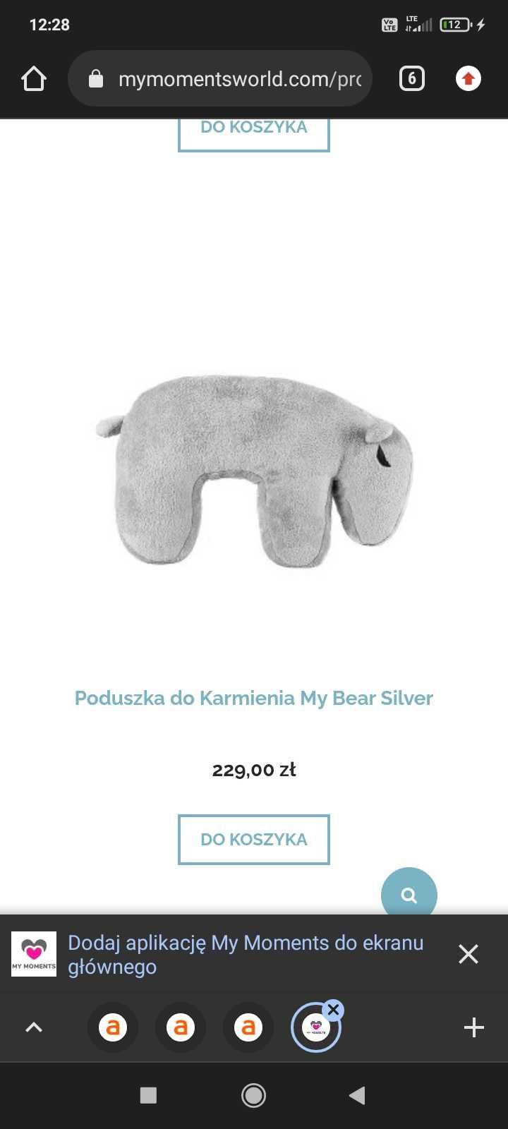 Poduszka do karmienia szara