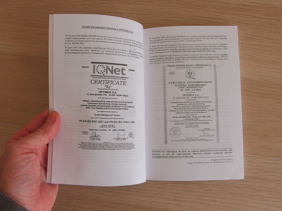 OPTIMUS podręcznik użytkownika