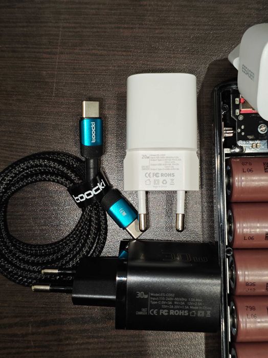 Power Bank 6 * 5000mAH акб 21700 QC PD повербанк Fast Charge 30000mAh