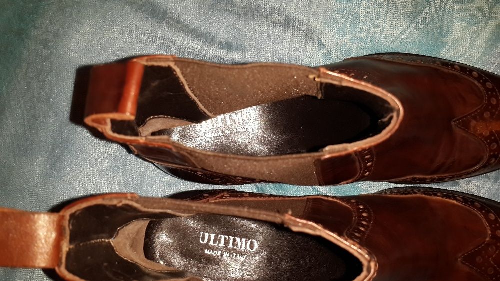 новые итальянские кожаные ботинки челси натуральная кожа разм34-35
