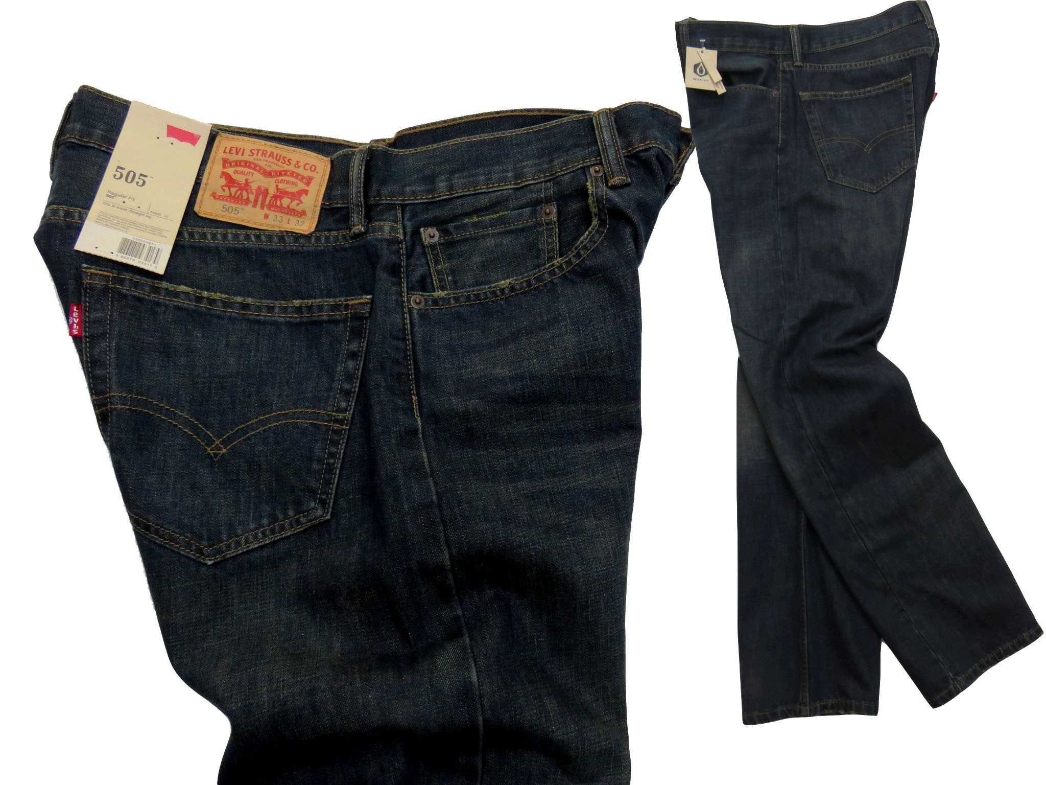 Levi's 505 Regular LEVIS Oryginalne Spodnie Jeansy W33 L32 33/32