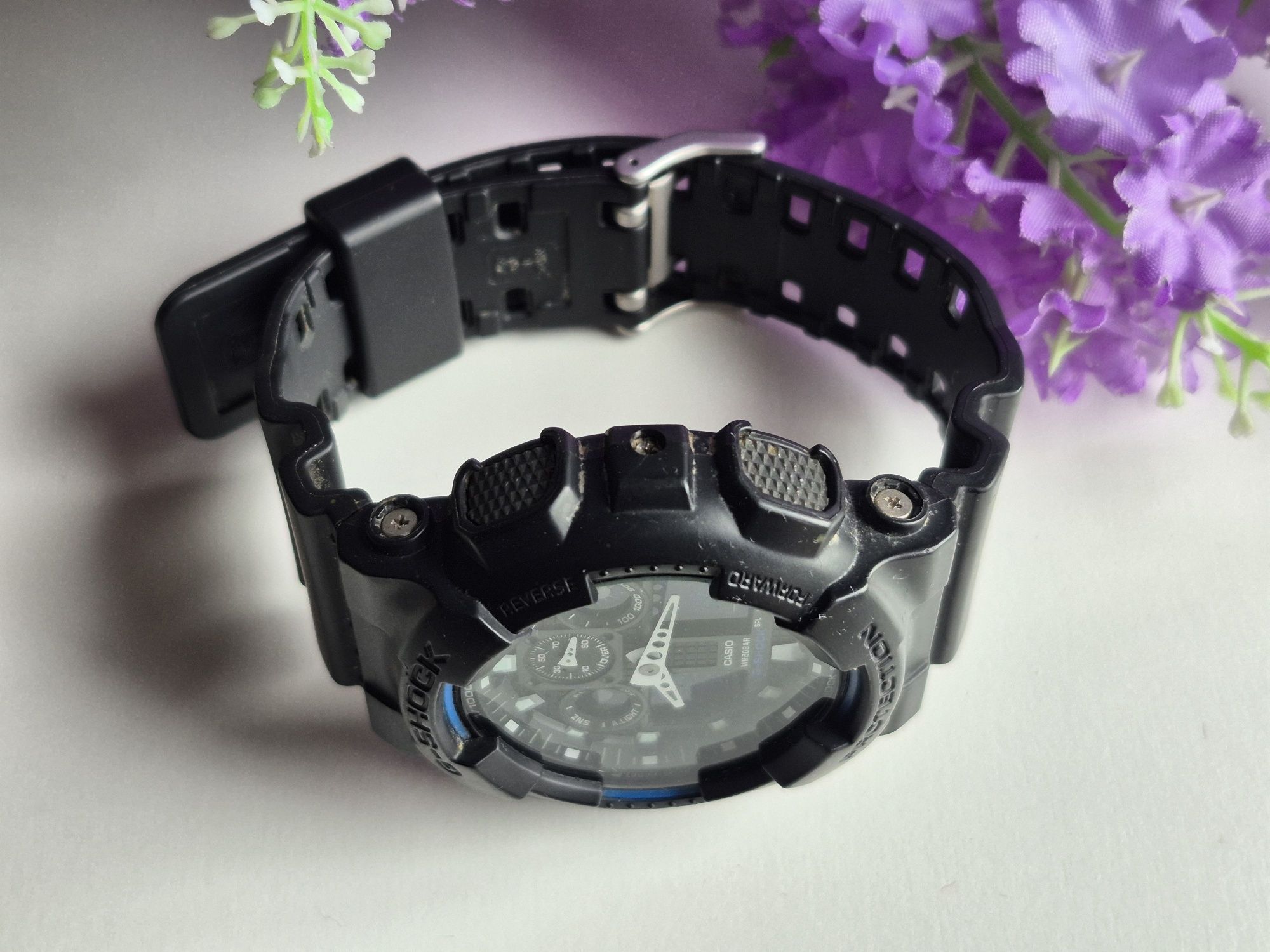 Męski zegarek Casio G-Shock GA-100B niebieski