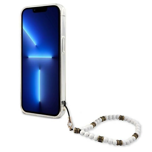 Etui Guess Transparent do iPhone 13 Mini 5,4" Biały Perłowy