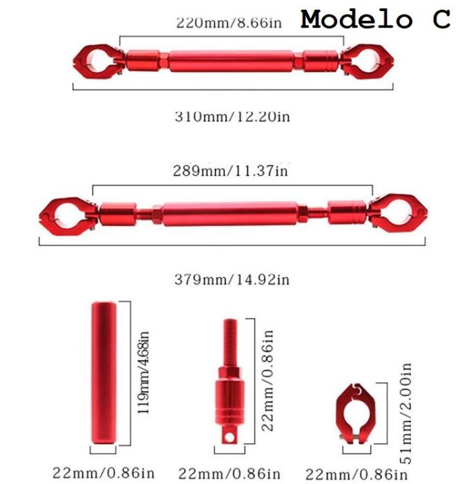 Barra Travessão para guiadores - CrossBar (veja as fotos VARIOS TIPOS)