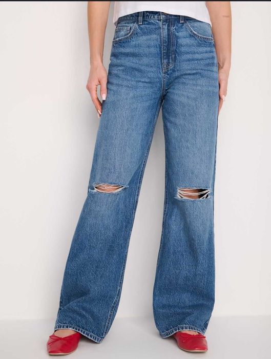 Джинсы wide leg 40