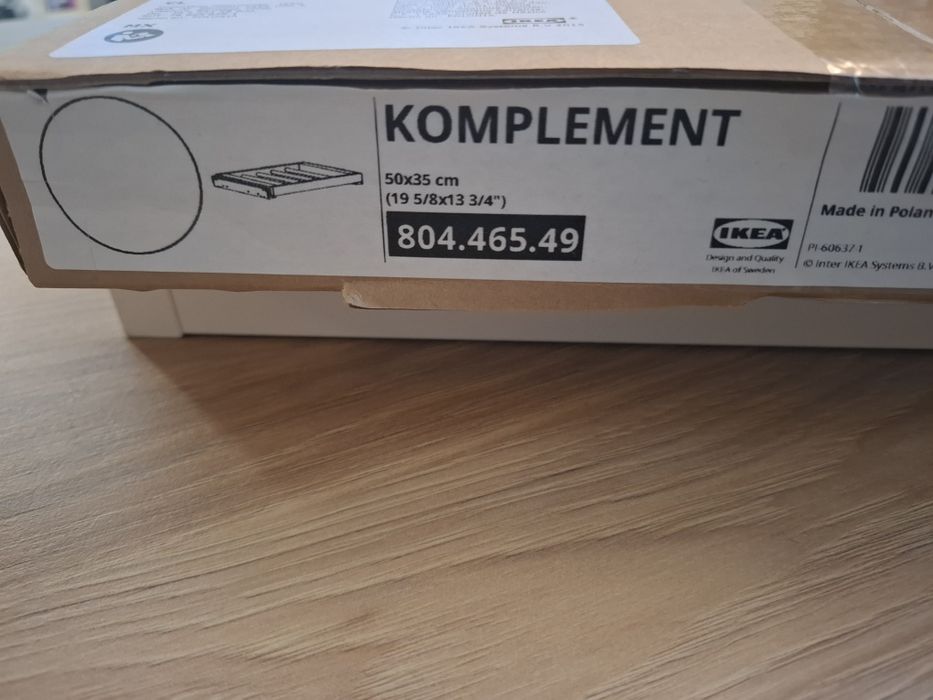 Ikea Pax 50x35 wieszak wysuwany + drążek na ubrania