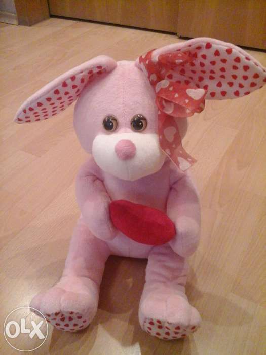 Мягкая игрушка заец розовый 45 см.Фирма:Копиця